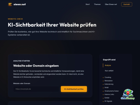 KI-Sichtbarkeits-Checker: SEO & KI-Crawler prüfen | Eiwen.net