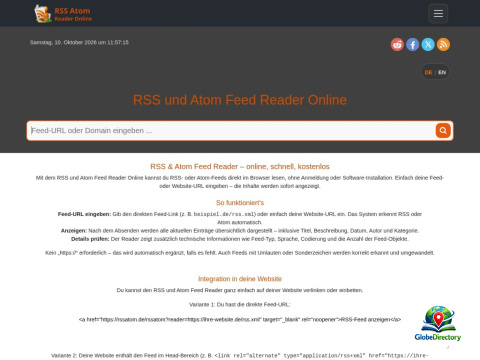 RSSAtom.de – RSS & Atom Feeds online lesen