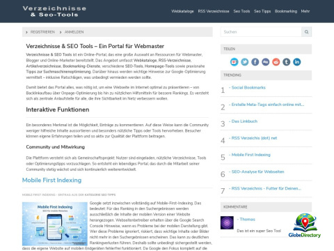 Webverzeichnisse, SEO-Tools & Tipps für Webmaster
